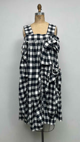 Comme Des Garcons N/S Multi-bow Checker Gathered Dress