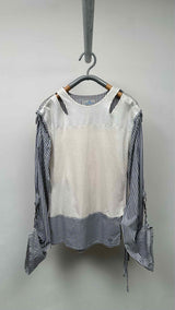 Vivienne Westwood Man Stripe Hybrid Bordage Muslin Shirt