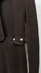 Bottega Veneta Cut-out Detailed Detachable Rib-knit Dress