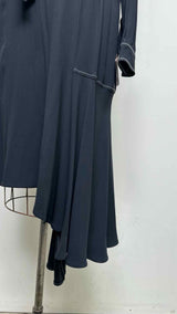 Marni L/S Assymetrical Stitching Bow-scarf Dress