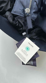 PRADA Re-nylon Shearling Lining Feather Bomber Jacket
