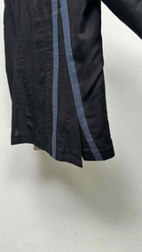 Yohji Yamamoto Pour Homme Reconstructed Stripe-patch Oversized Blazer Jacket