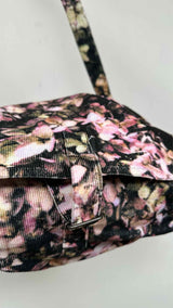 Ann Demeulemeester Hydrangea-print Corduroy Messenger Bag