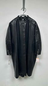 PRADA Cocoon Leather Coat