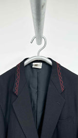 Comme Des Garcons Homme Plus Collar-embroidered Blazer Jacket