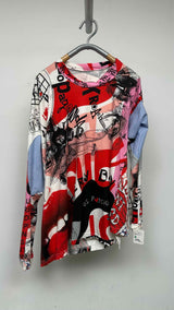 Vivienne Westwood L/S Hybrid Pullover Print Top