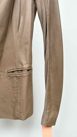 Rick Owens Asymmetrical Knit-hybrid Leather Jacket