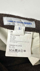 Comme Des Garcons Shirt Boiled Wool Cropped Wide Pants