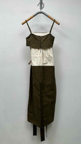 Margiela N/S Logo-print Military Deconstructed Midi Dress
