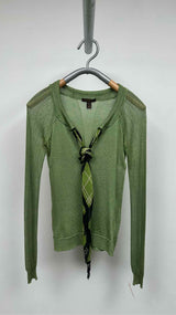 Louis Vuitton Scarf-neck Mesh Sweater