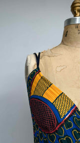 Junya Watanabe N/S Asymmetrical Psychodelic Pleated Dress