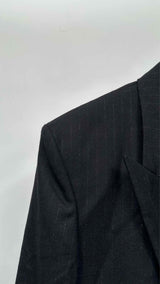 Saint Laurent Glitter Pinstripe Double-Breasted Blazer Jacket