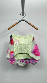 Dries Van Noten N/S Water Color Print Ruffle Tube Top
