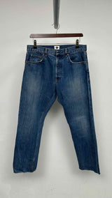 Christian Dior Distressed Slim-fit Raw-hem Jeans
