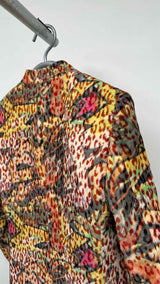 Comme Des Garcons Homme Plus Colorful Deconstructed Leopard Wool Coat