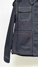 Valentino Shoulder Constructed-stitching Cut-off Jeans