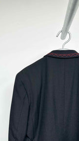 Comme Des Garcons Homme Plus Collar-embroidered Blazer Jacket