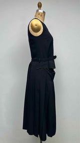 Comme Des Garcons N/S Waist Cut-out Pleated Long Dress