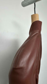 Rick Owens Cropped Leather Bomber Jacket