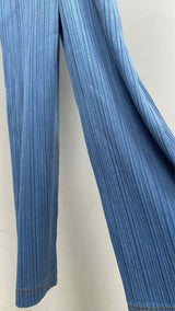 Pleats Please N/S "Cotton Denim" Pleated Jump Suits