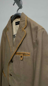 Issey Miyake Leather-trim Suits