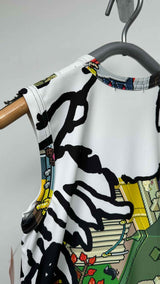 Comme Des Garcons x Makoto Takanashi Manga-print Midi Dress