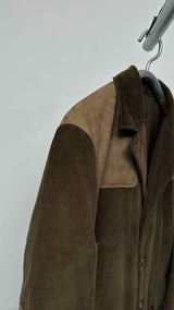 Ralph Lauren Purple Label Suede-patched Corduroy Jacket