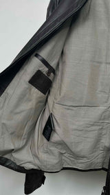 Giorgio Armani Collarless Mesh Leather Jacket