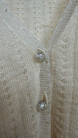 Louis Vuitton Cashmere Perforated Belted Cardigan