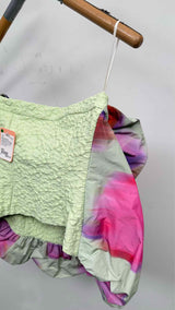 Dries Van Noten N/S Water Color Print Ruffle Tube Top
