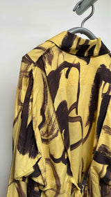Issey Miyake Blushed Stroke Pattern Oversized Blazer Jacket