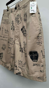 Junya Watanabe MAN X Basquiat Drop-Crotch Graphic Shorts