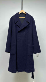 Yohji Yamamoto Pour Homme Double-breast Tweed Wrap Coat