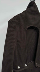 Bottega Veneta Cut-out Detailed Detachable Rib-knit Dress