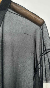 Thom Browne Silk Organza Cropped Cardigan