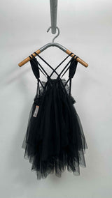 Noir Kei Ninomiya N/S Tulle Twist Suspender Wrap Top