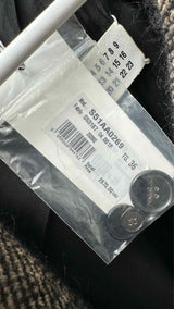 Margiela Double-breast Fuzzy Weave Long Over Coat