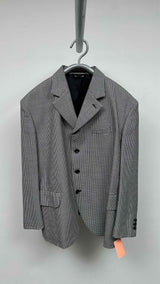 Comme Des Garcons Houndstooth Oversized Blazer Jacket