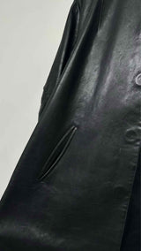 PRADA Cocoon Leather Coat