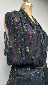 Ann Demeulemeester Silk Sequin Wrap Sheer Set-up