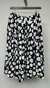 Black Comme Des Garçons Polka-Dot Wide Long Skirt