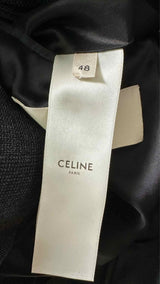 CELINE Plaid Textured Wool Blazer Jacket