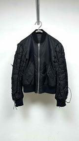 Simone Rocha Lace-up-sleeve Puffer MA-1 Jacket