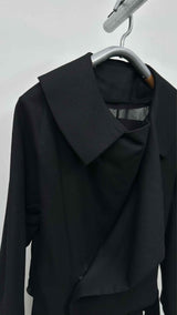 Yohji Yamamoto Back Silk Lace-up Detailed Jacket