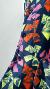 Comme Des Garcons Faux-fur Multi-bow Printed Coat