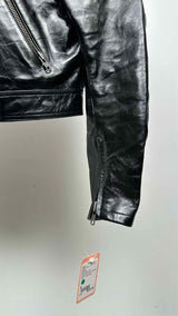 Vaquera Padded Leather Racer Jacket