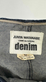 Junya Watanabe Denim S/S Front-Bow Oversized Denim Dress