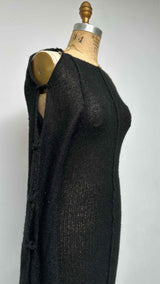 Eckhaus Latta L/S Back-open Mesh Knit Long Dress