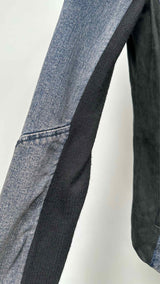 Helmut Lang Fur-collar Dolman Sleeves Hybrit Denim Jacket
