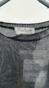 Yohji Yamamoto Pour Homme 7G Dyed Jersey Front Slit Sweater